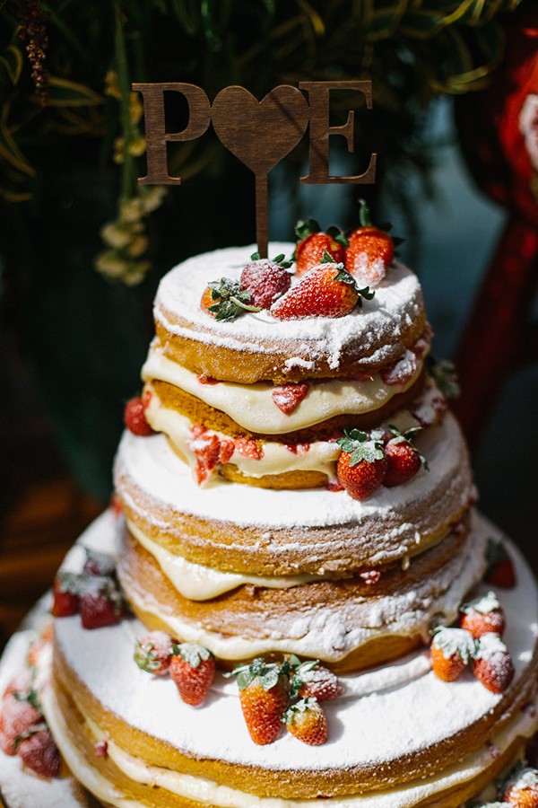 bolo de casamento naked cake com frutas