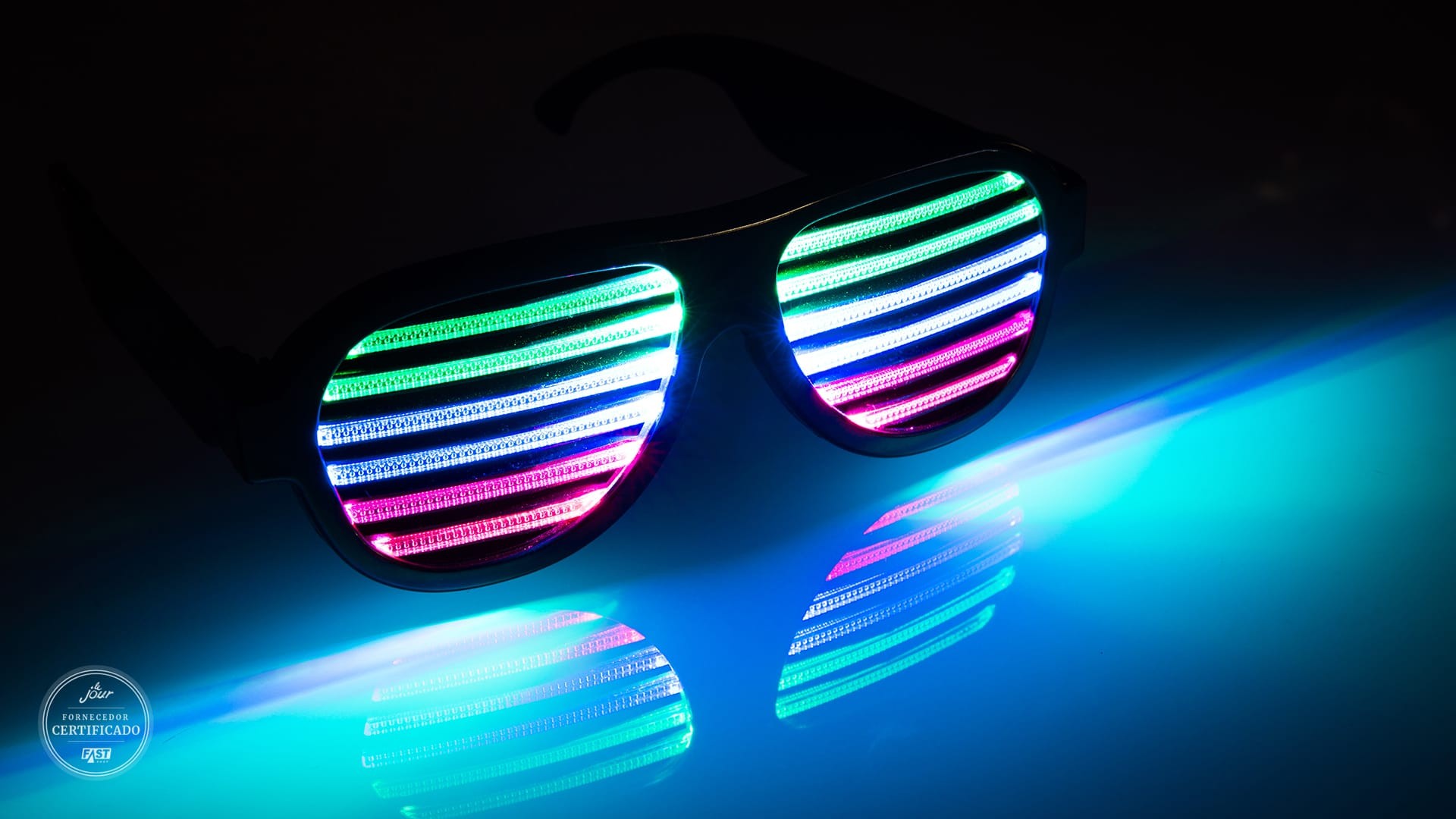 óculos de LED para a pista de dança da Cadô Presentes