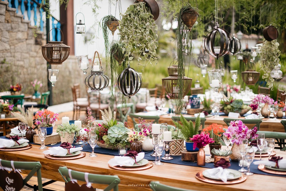decoração de casamento tropical