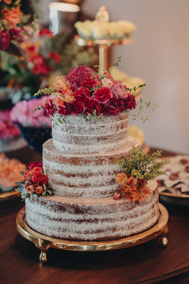 bolo de casamento naked cake espatulado