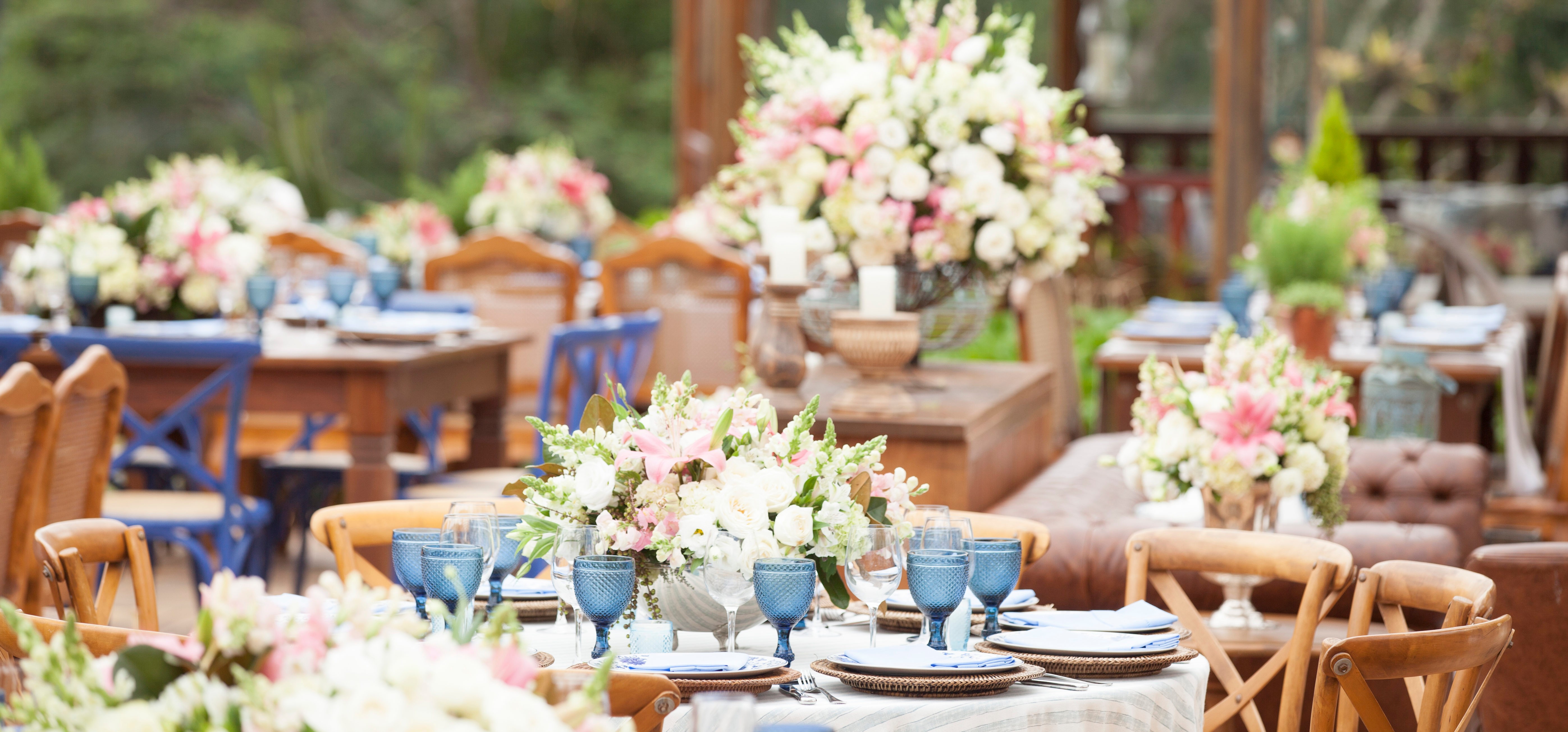decoração de um casamento no campo