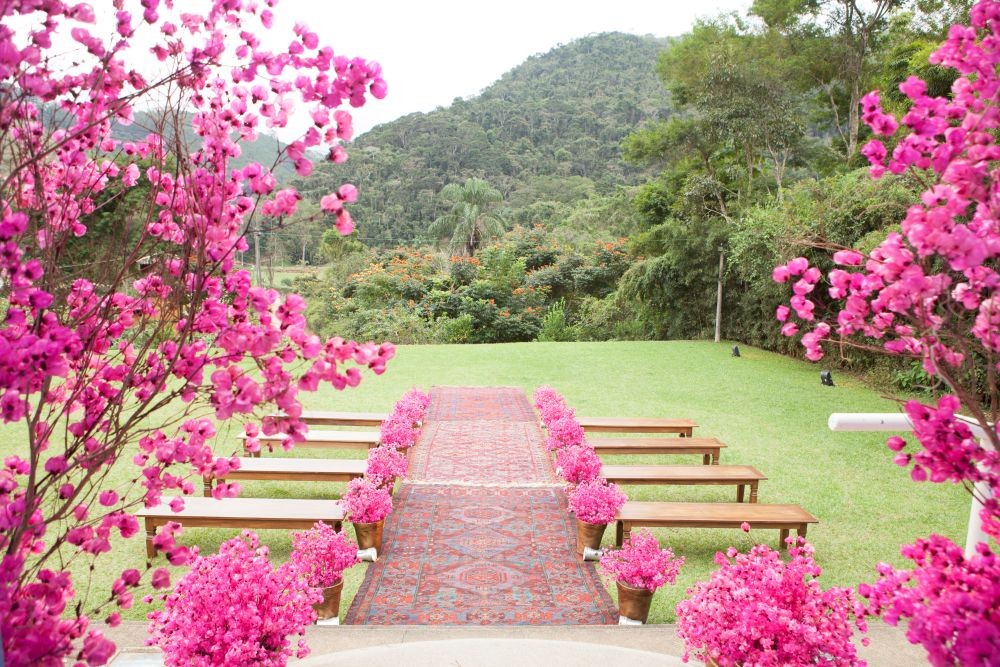 cerimônia de casamento no campo