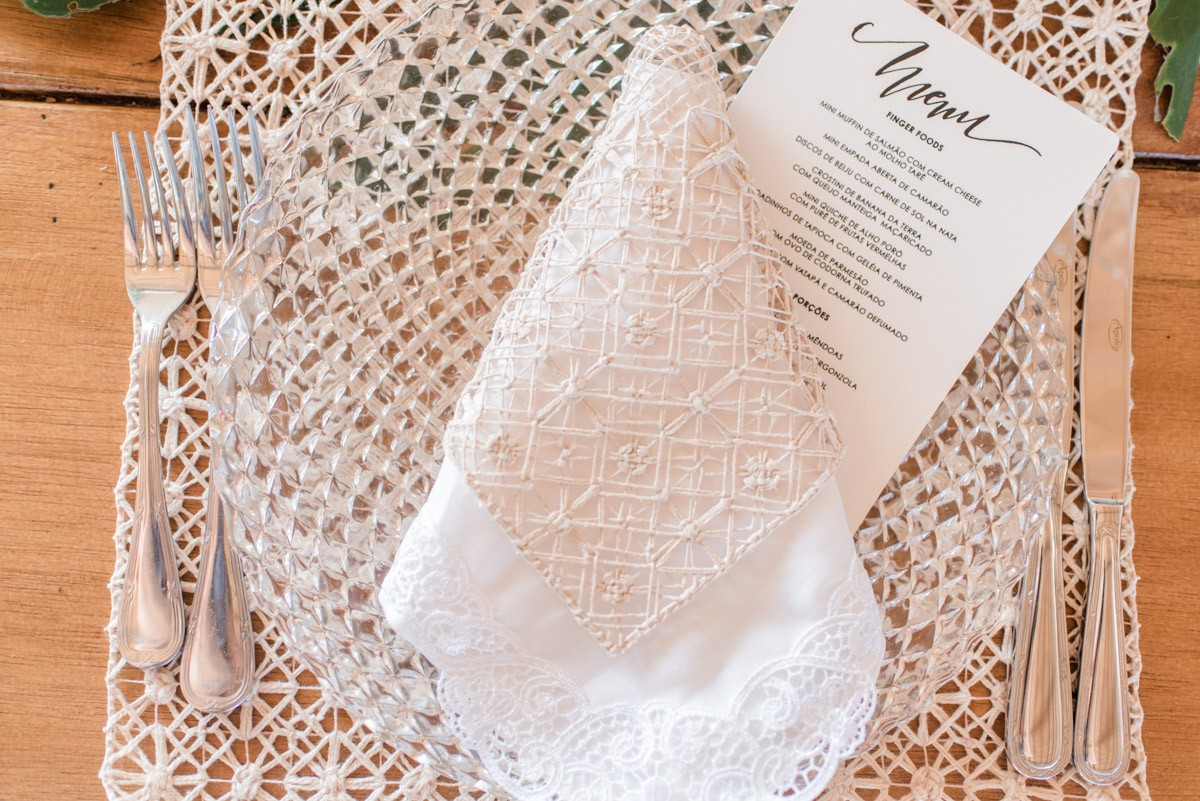 menu de casamento na praia