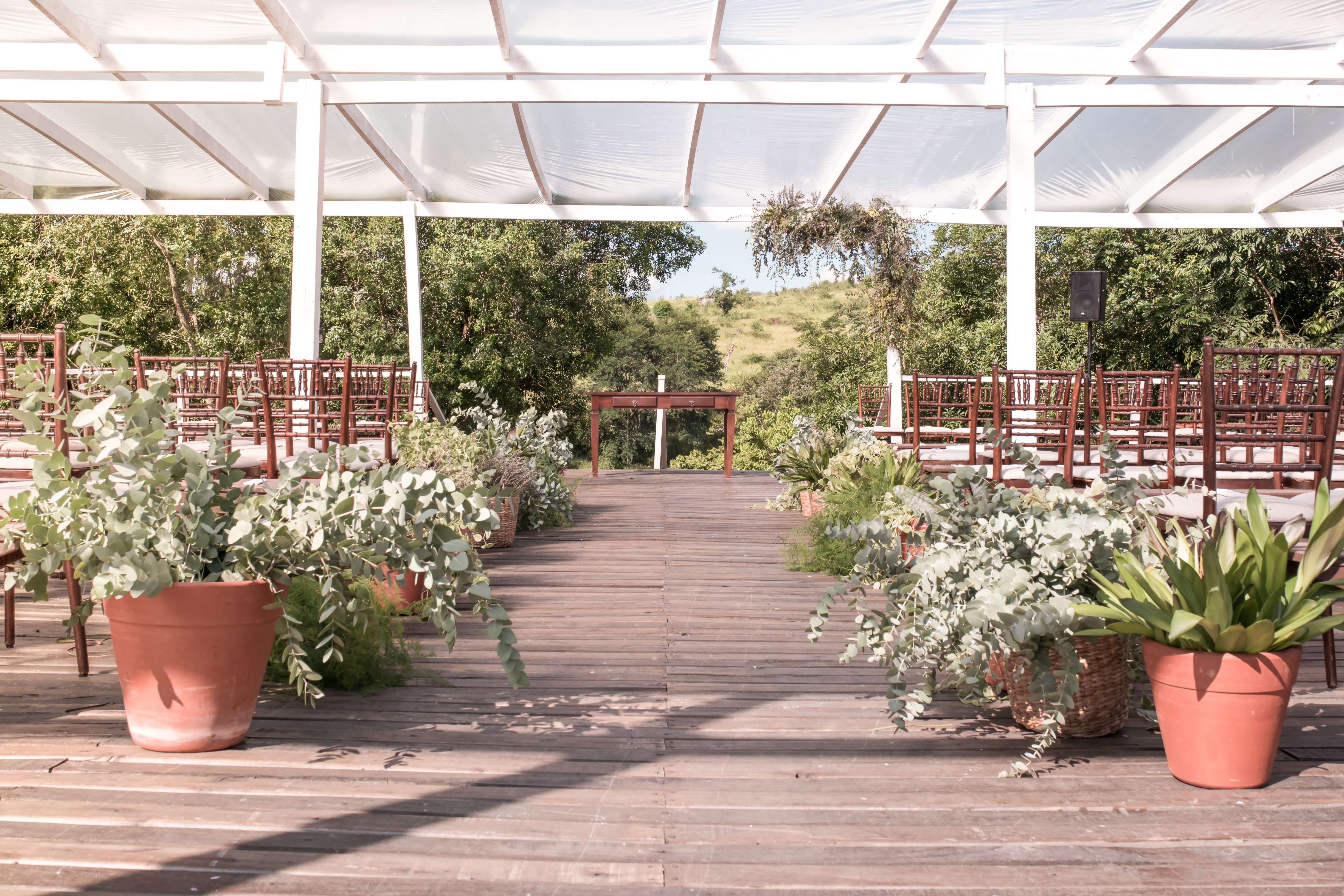 cerimônia de casamento no campo